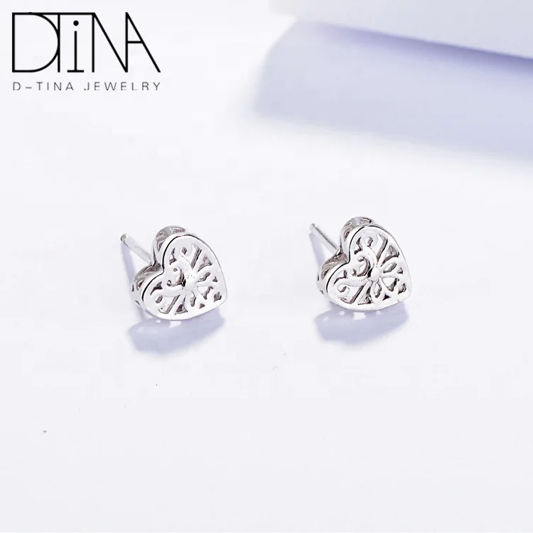 

DTINA 925 Sterling Silver Earrings Cute Sweet Love Earrings