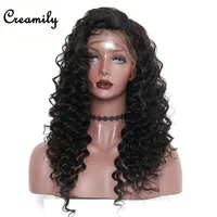 

Wholesale Natural Hairline Lace Front Wig Brazilian Human Hair With Baby Hair,Ombre Human Hair Curly Wig