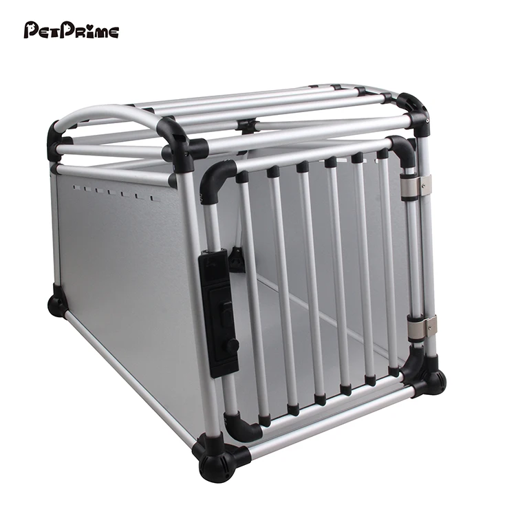 

Petprime Aluminium Dog Cage Crate Dog Transport Crate Premium Pet Carrier Kennel Dog Pet Car Transport Box