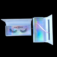 

Factory Custom Logo Packaging holographic Lash Box 3D Mink Lashes Private Label False Eyelash holographic case