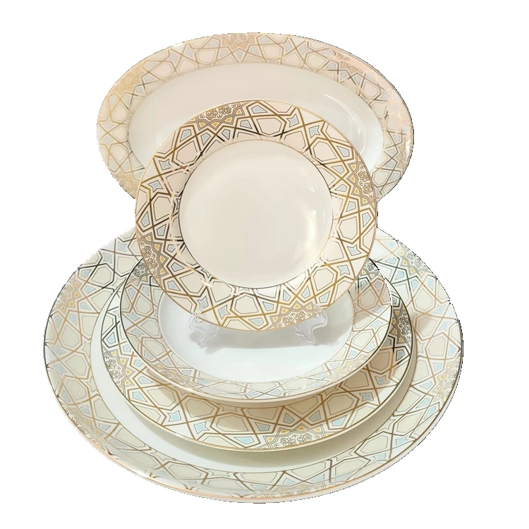 

European style Eco-friendly products 132PCS for 12 persons porcelain crockery dinnerware sets