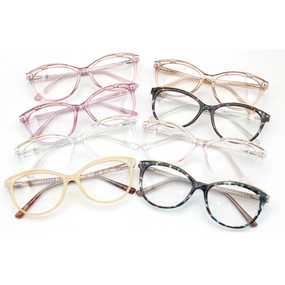 

2022 Fashion designer eyewear popular optical glasses frames Women CP injection eyeglasses frames