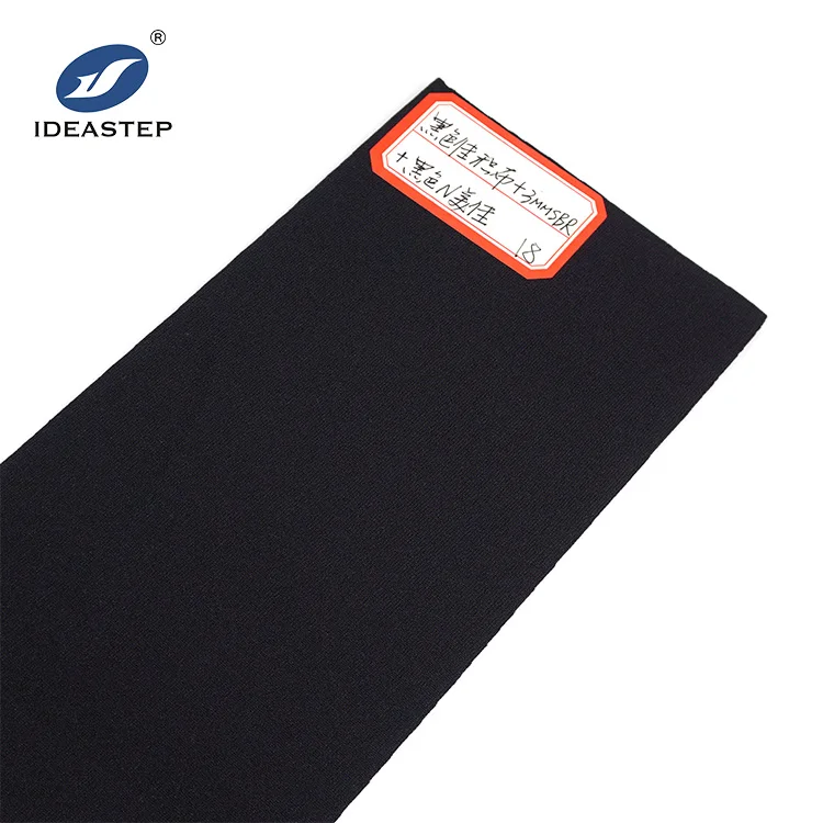 

Ideastep factory price SBR rubber foam sheet insole shoe material neoperne foam laminated with black neoprene fabric