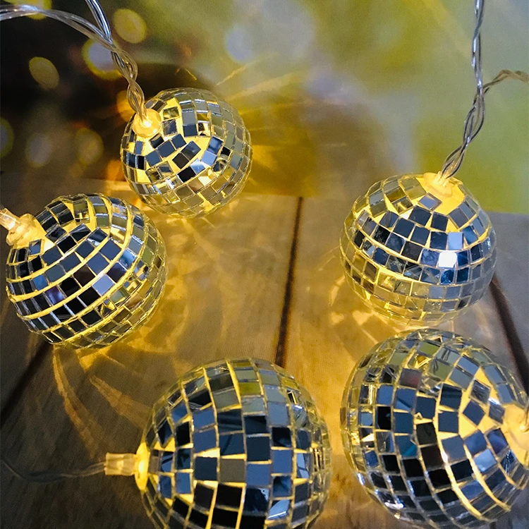 Fashion Indoor  Xmas Decoration Creative 1.5M Disco Ball Lights Led String