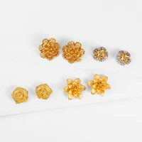

E-212 Xuping dubai gold plated women fashion earring jewelry flower shaped stud earrings