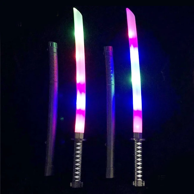 Kids Toy Led Light Up Samurai Sword Party Supplies Glowing In The Dark ...