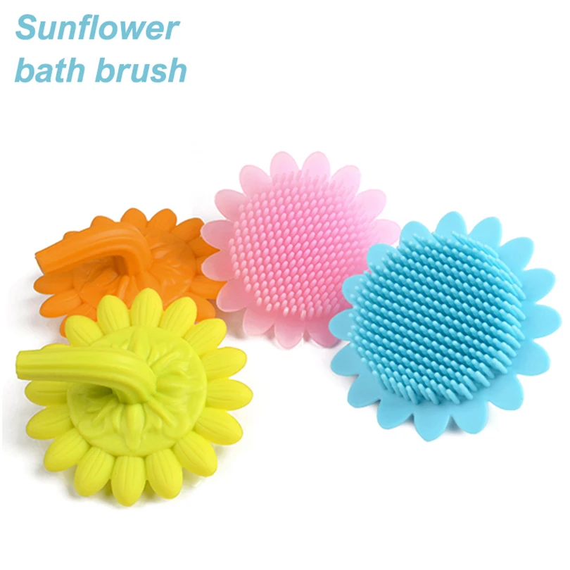 

2021 Hot Selling Ultra Soft Silicone Body Bath Brush Cleaning Scrubber For Baby, Blue,yellow,pink,orange