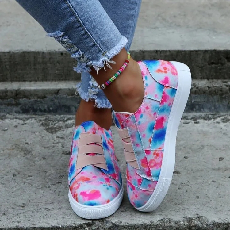 

Summer versatile low-top breathable lady's canvas shoes casual shoes, Pink,purple,blue