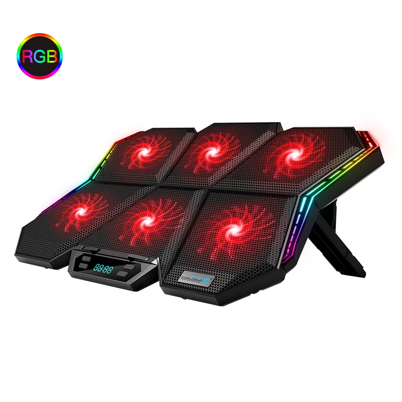 

new gaming RGB laptop cooling pad 6 fans cooler stand for laptop