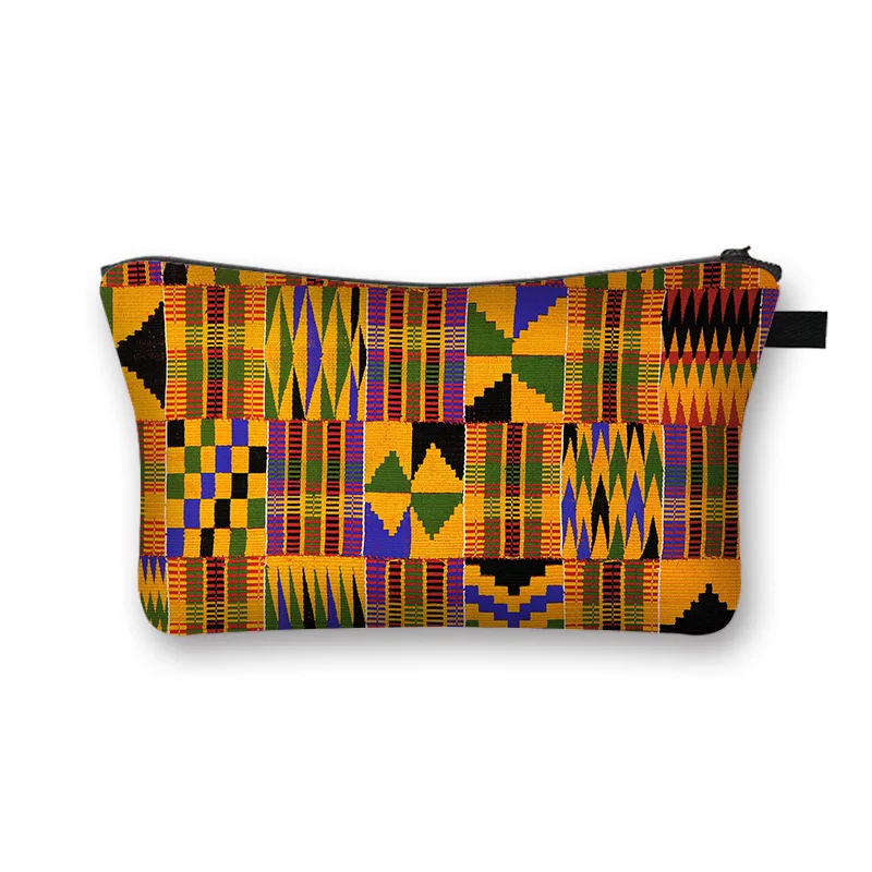 

African Woman Print Cosmetic Bag Afro Ladies Makeup Bags Fashion Girls Cosmetic Case Portable Lipstick Storage Bags for Travel, Customized