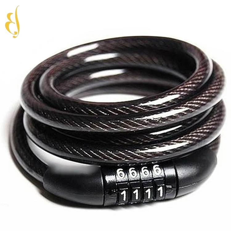 

4 code digits MTB grip bicycle cable bike combination chain lock