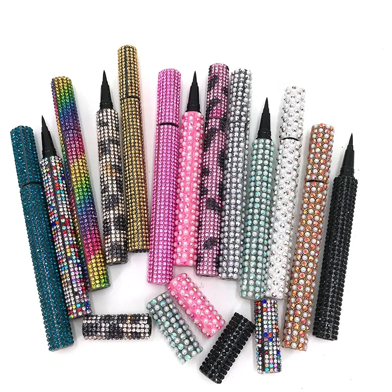 

Cheap Rhinestone Diamond Super Sticky Black Adhesive Eyelashes Eyeliner Pen for Strip Lashes