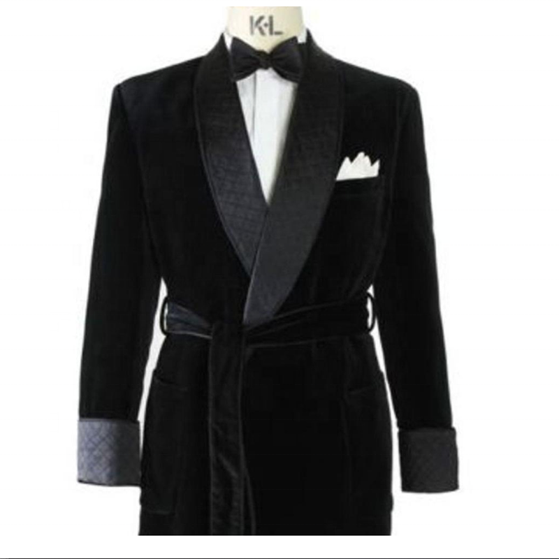 

Velvet Cotton Men Blazer Jacket Party Prom Casual Smoking jacket Suits