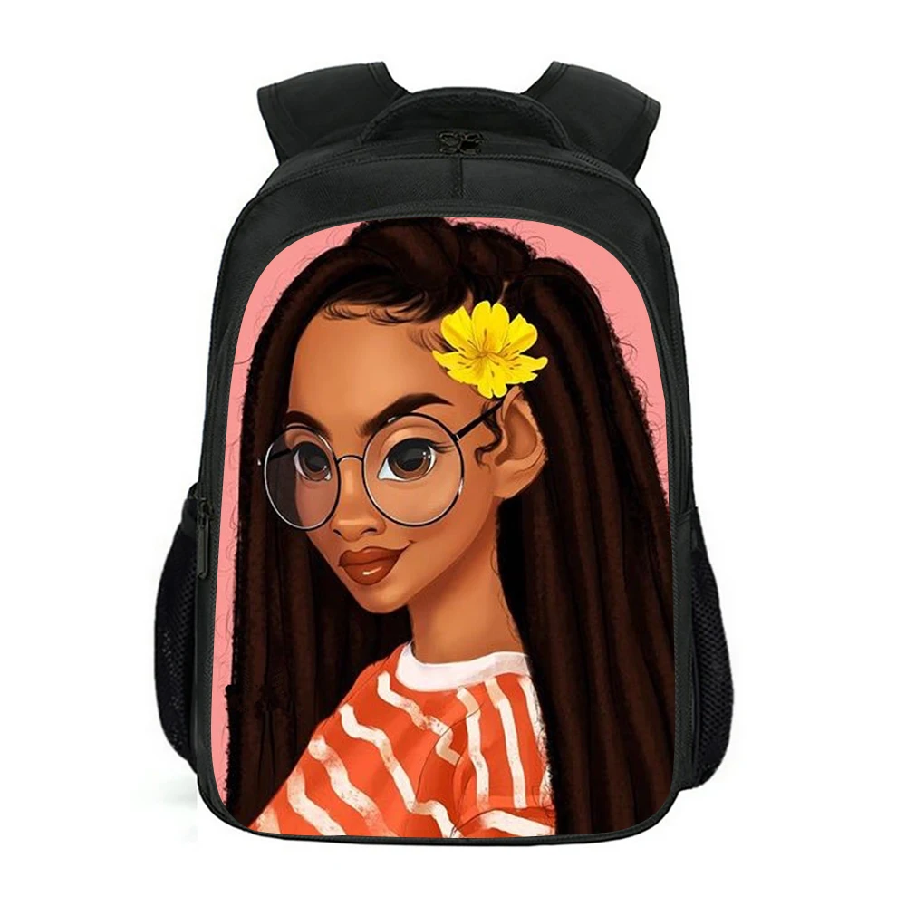 

2021 Fashion design backpack Customize Print and Logo School backpack african girl design