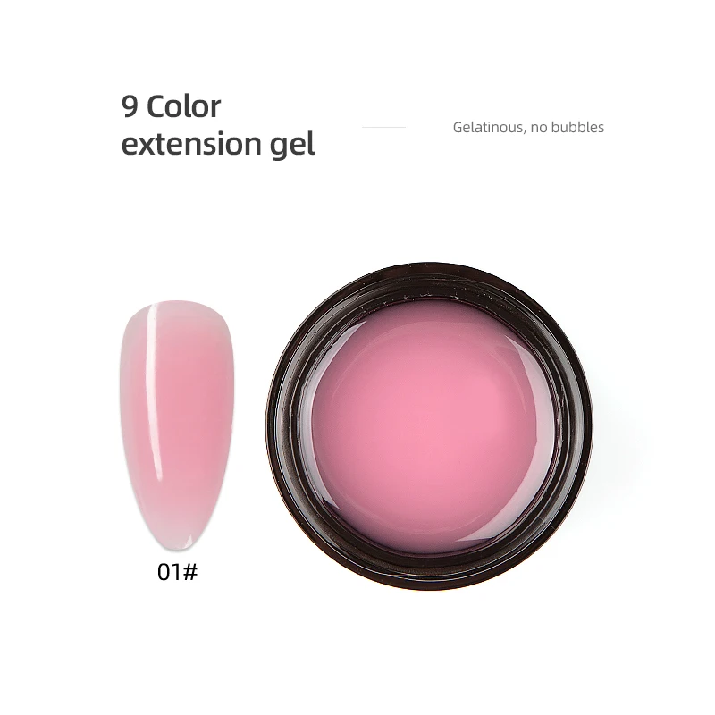 

OEM private label High quality painless extention nails jelly uv builder gel kit ongle gel uv gel polish nail extensions, 9 colors