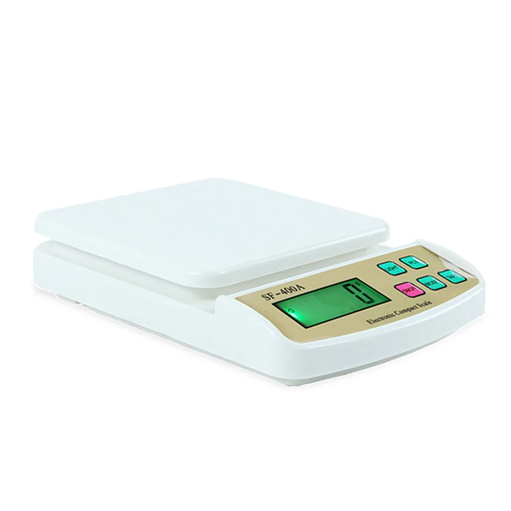 

FOREVER SCALES 10kg 1g Food Weight Scale 2*AA Dry Battery Power SF 400A Kitchen Scale with Backlit, White