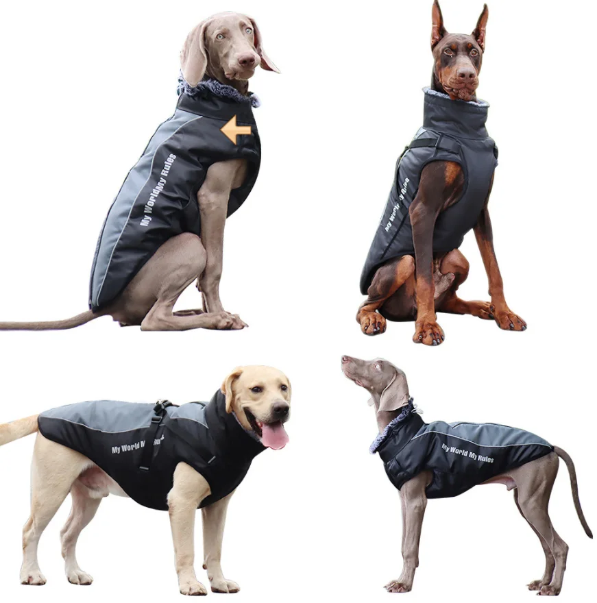 

Amazon hot sale Warm and reflective dog clothes Thicken Dog Jackets Winter Pet Coats Wholesale