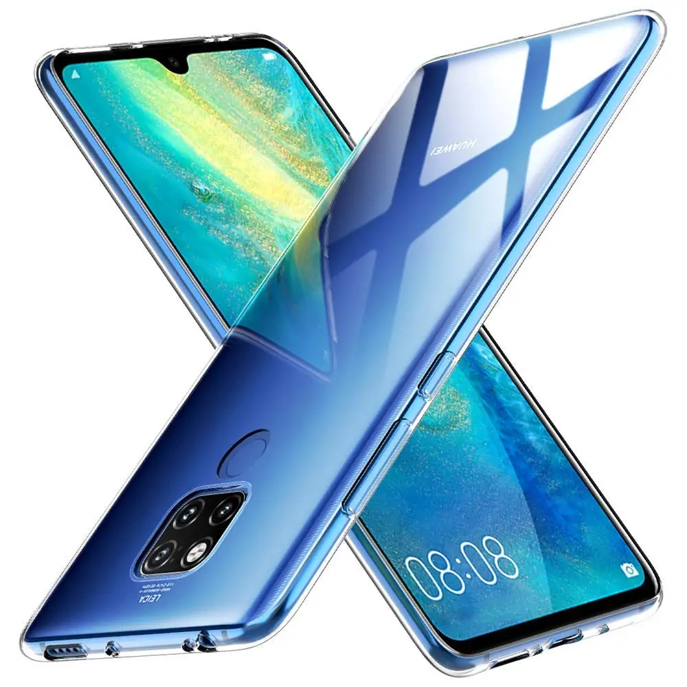 

Slim Simple Stylish Fully Protective Design Shockproof Soft Gel TPU Silicone Transparent Back Cover Case for Huawei Mate 20 X 5G