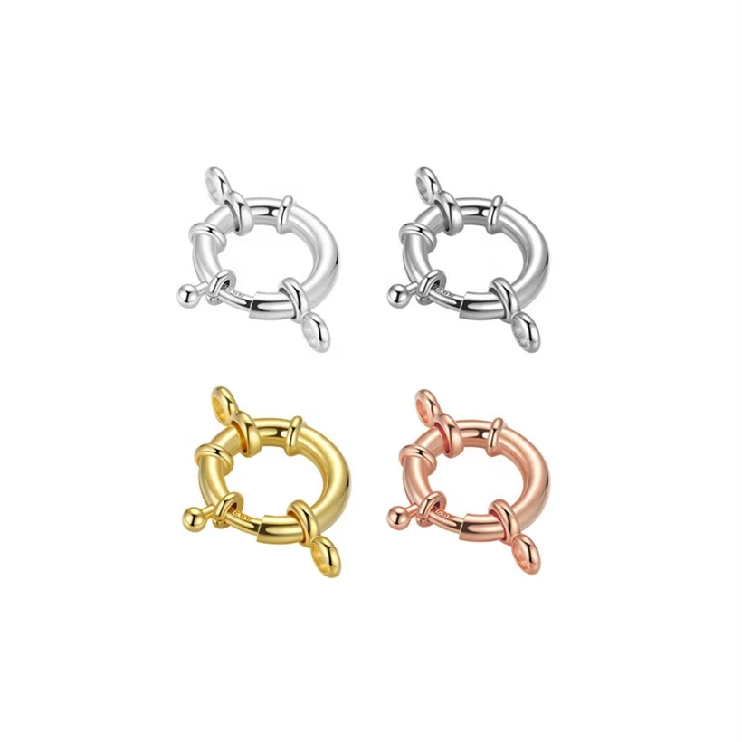 

Hot sales 925 sterling silver rose gold plated spring end sailor clasps end for jewelry making and lobster clasp