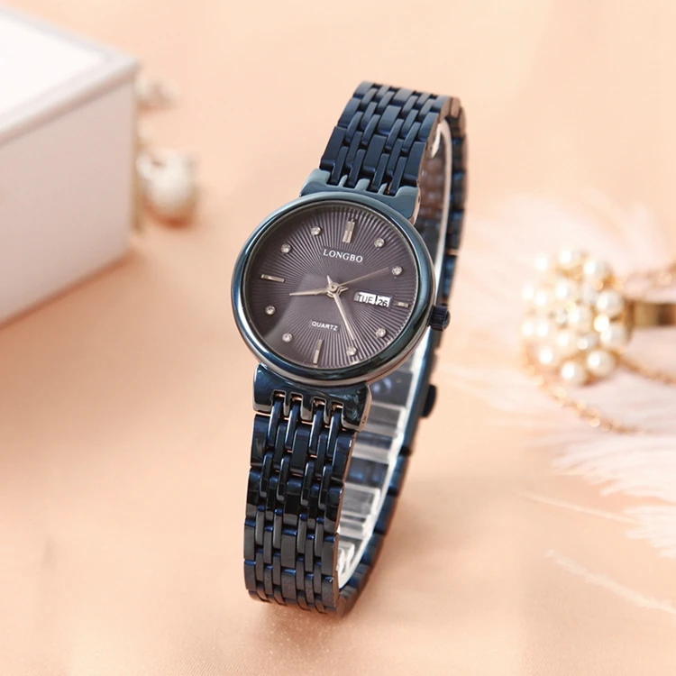 

LONGBO 80702 female gifts trending small dial waterproof quartz watch ladies silver metal wristwatch