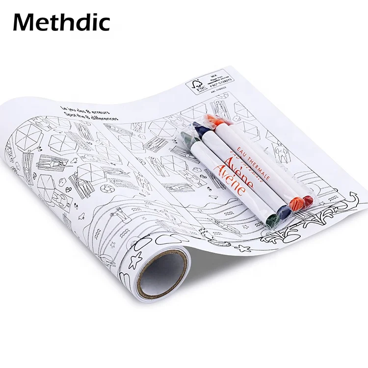 
Methdic Children Cartoon Sketch Drawing Paper Roll for Kids 