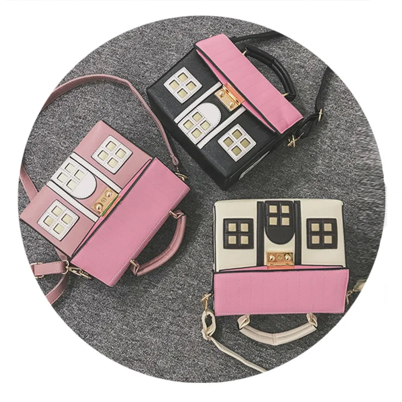 

OXGIFT Wholesale square house shaped purse handbag bag