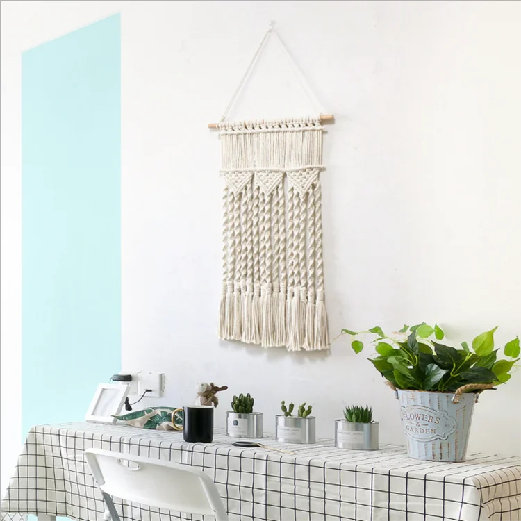 

New arrivel Fine decor macrame wall hanging wall art tapestry home decorations, White