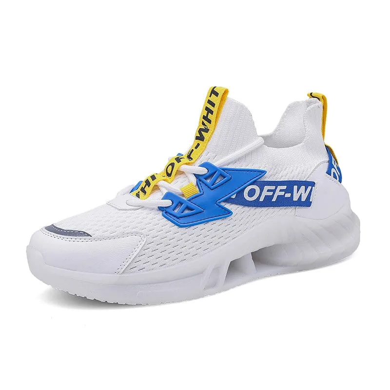 

Custom logo men's shoes 2022 new flying woven daily walking style sports shoes light weight breathable casual running shoes