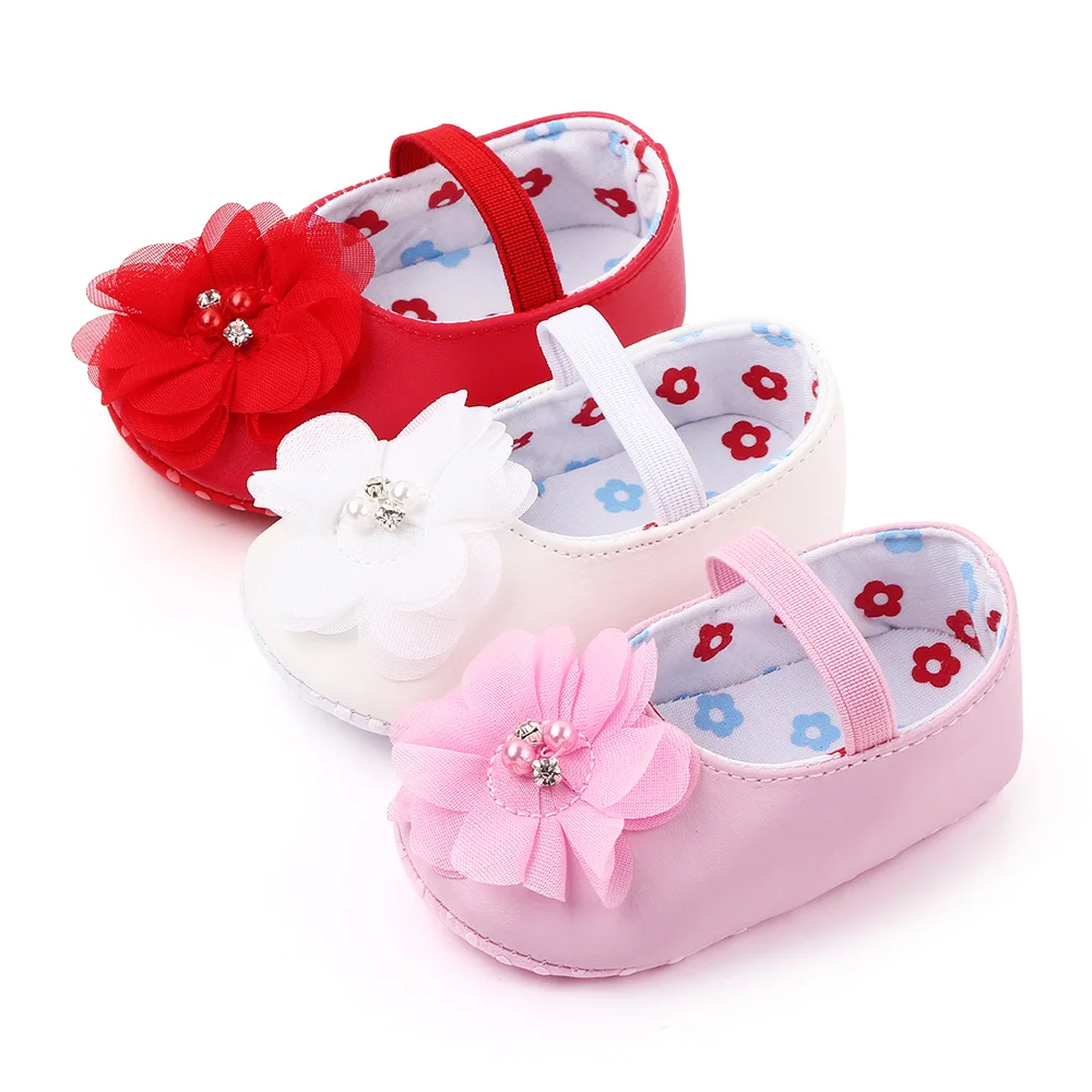 

2020 New Style baby toddler shoes PU leather Anti-Slip kids girls shoes, Red/pink/white