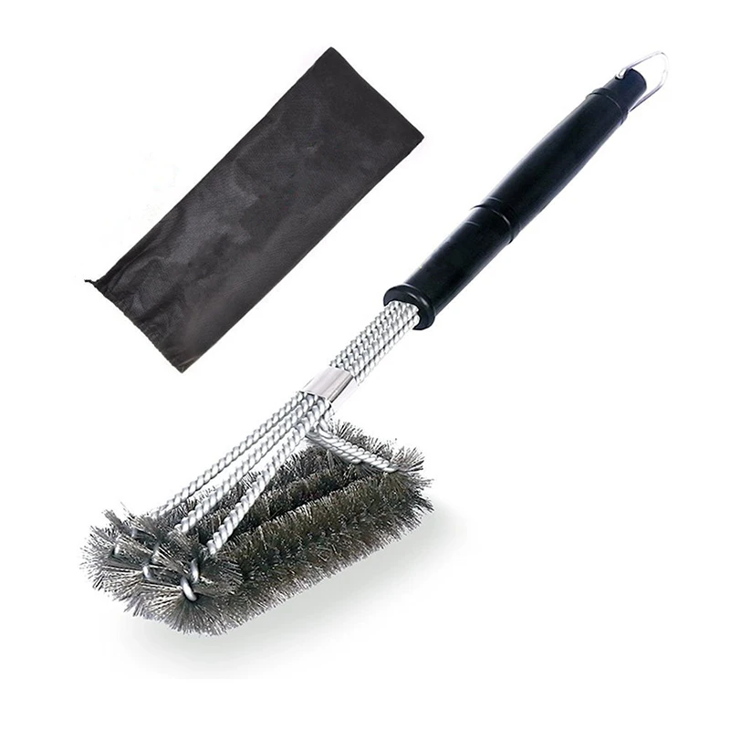 

Three-head stainless steel oven cleaning brush, Black