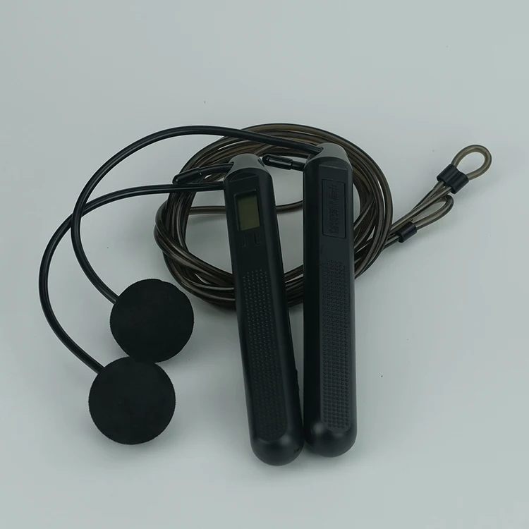 

Manufacture jumping rope customized logo digital jump rope skipping black
