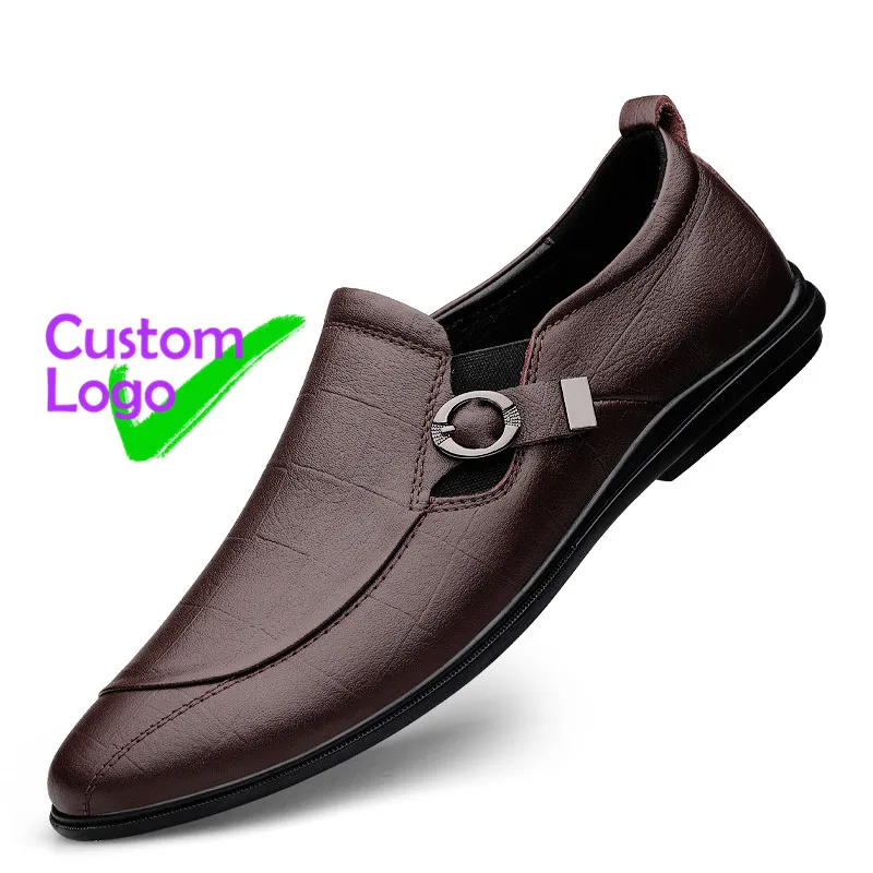 

Buckle Anti Men Leather Shoes Siyah Uomo Leather Shoes For Boys Block Sole Vegan Breathable Shoes Leather Sapatos Bicudos