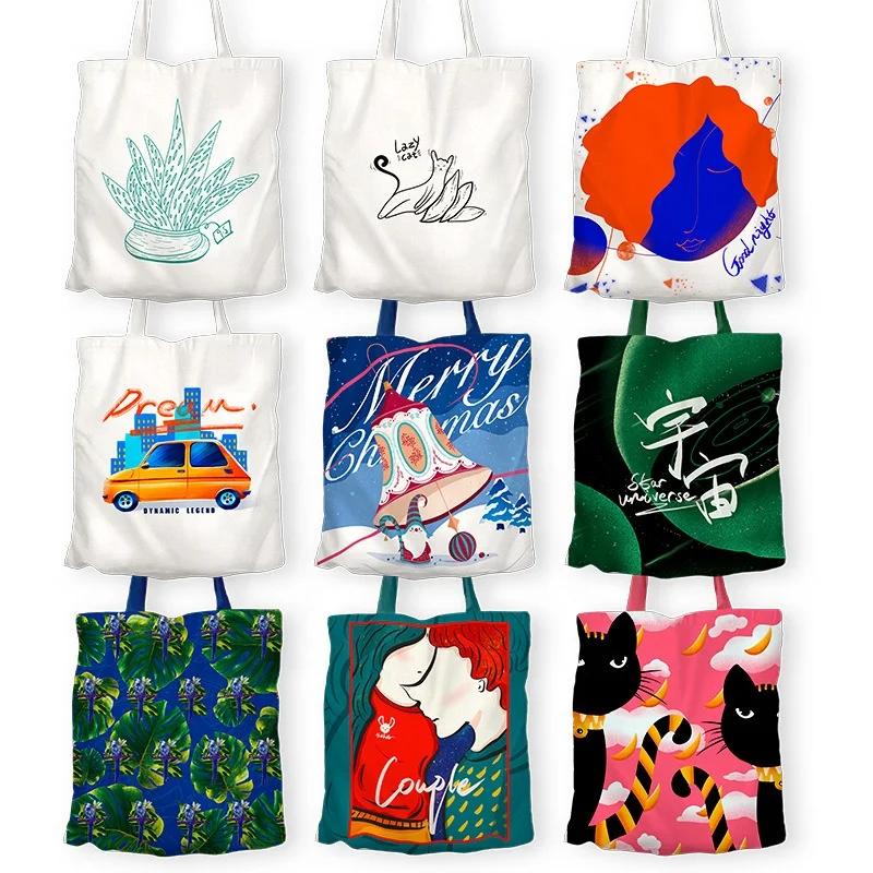 

Foldable Reusable Shopping Bag Custom Logo Polyester Reusable Grocery Shopping Tote Big Wholesale Reusable shopping canvas bag, According to options