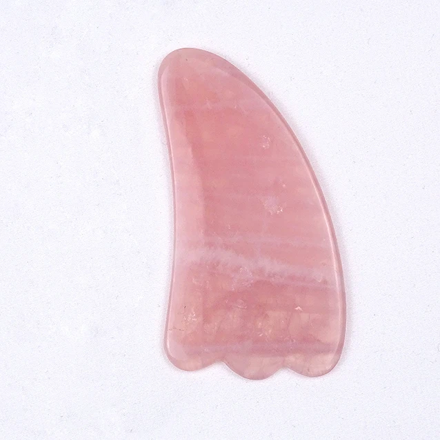 

Original Natural Facial Body Scraping Massage Tool Rose Quartz Jade Gua Sha Pink stone jade guasha