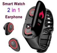 

2 in 1 trackbuds AI sport watch men wrist m1 smart watch with bluetooth earphone tws earbuds