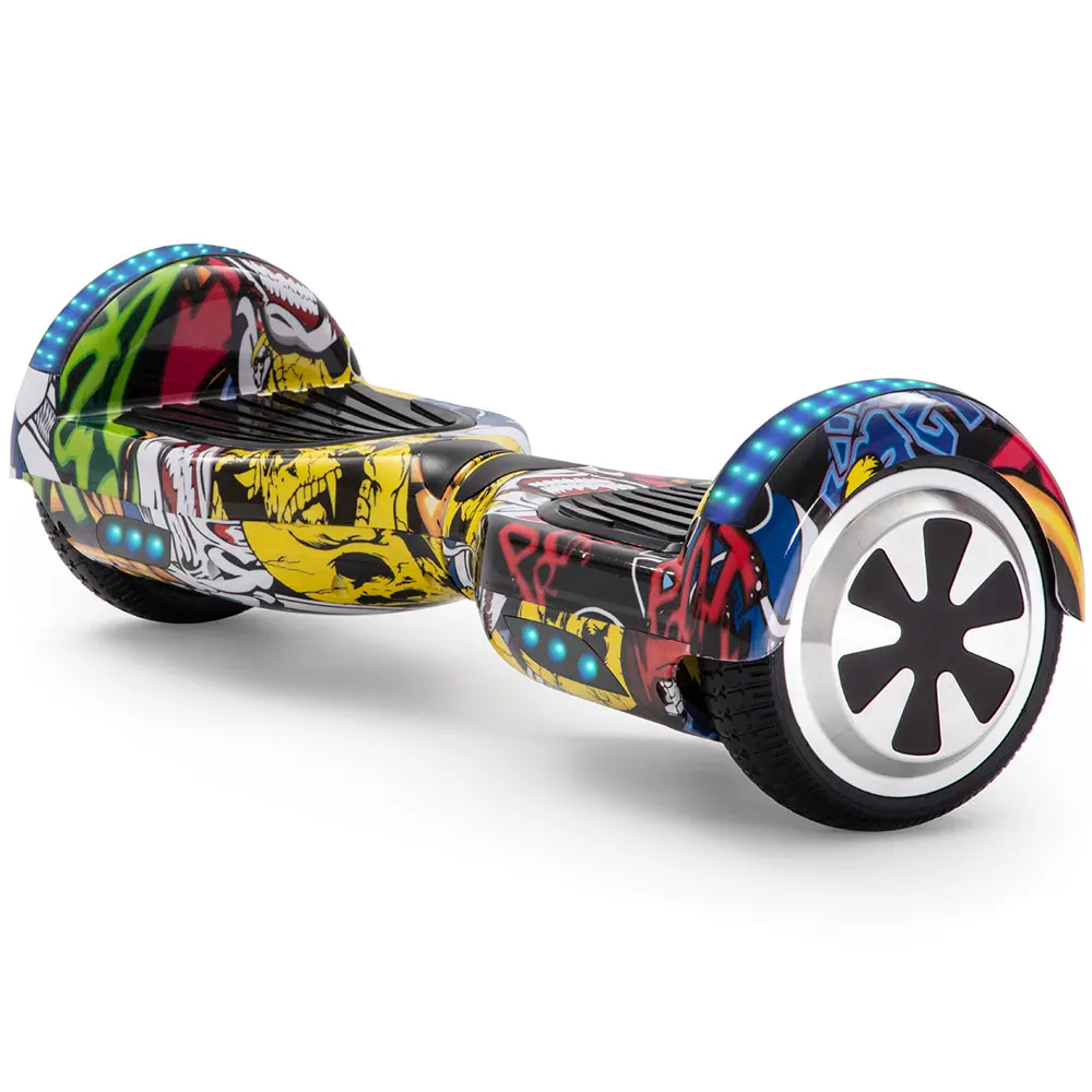 

Kids tools 6.5 Inch electric 2 wheels self-balancing hoverboad with LED, Graffiti yellow