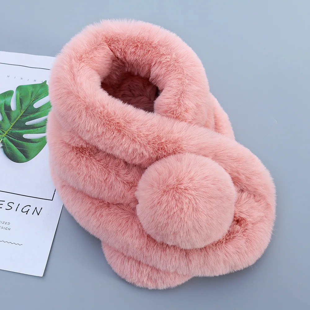 

Autumn winter new scarf lady imitate rex rabbit hair scarf thick warm three scarf Korean winter neck