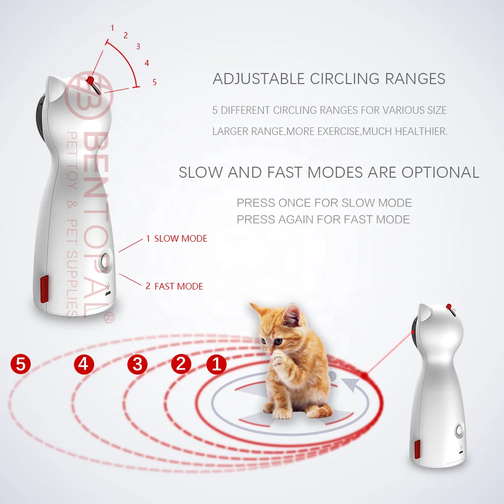 
Fashion Automatic Rotating Pet Cat Interactive Laser Toy Electric Cat Teaser Toy 