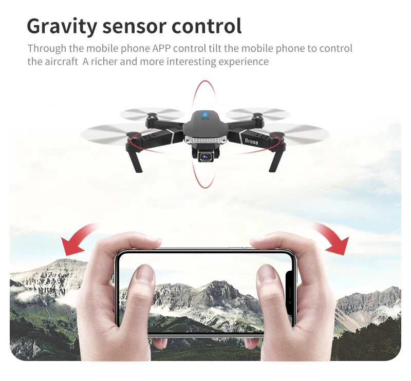 

Drone with hd Camera 2.4GHz Radio Control Toys Unmanned Aircraft Remote Control Helicopter Quadcopter