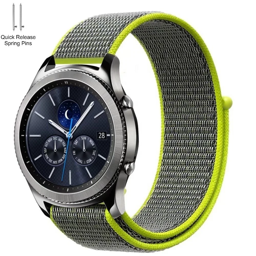 

2019 Hot Sale 20 mm Nylon Fabric Watch Strap For Samsung Fitbit Garmin, 43 colors