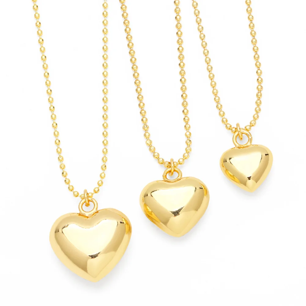 

Wholesale Women Custom Choker Stainless Steel Women Girls Jewelry Gold Necklace Charm Heart Necklace