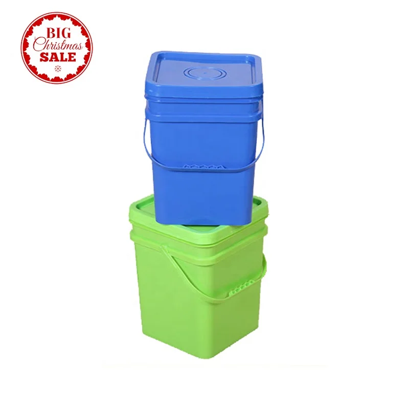 

2L/3L/5L/8L/10L15L/20L/25L square plastic food buckets with lids