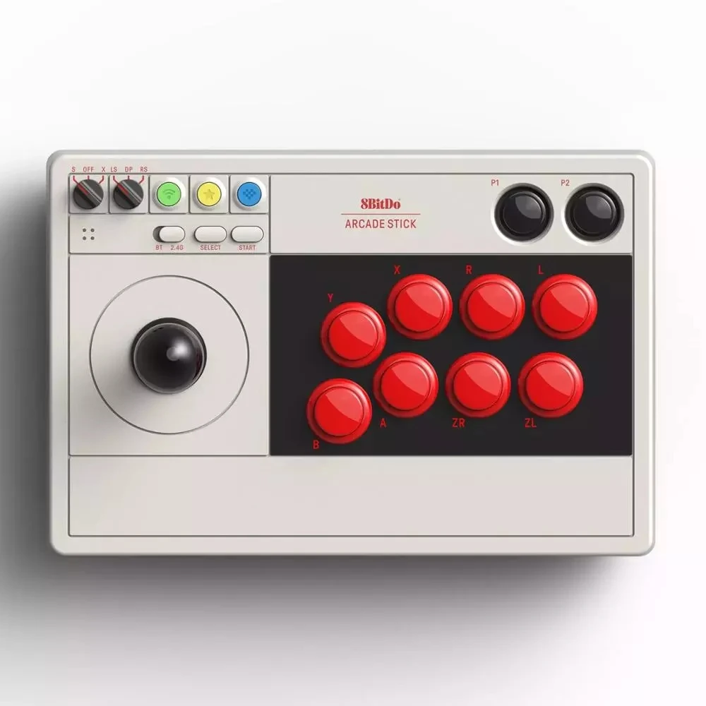 

8Bitdo V3 arcade stick for windows switch with customize button mapping create macros joystick with 2.4G wireless receiver
