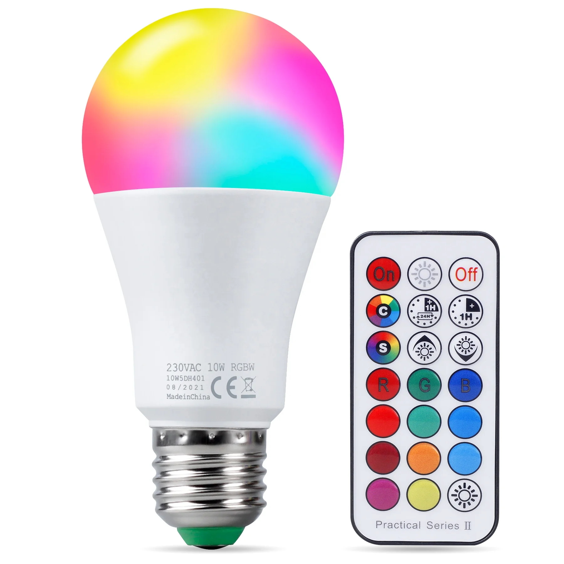 

E27 B22 10W Dimmable RGBW Mood Lighting 21key Remote Control Dual Memory Function 12 Color Changing LED Light Bulbs for Home Dec