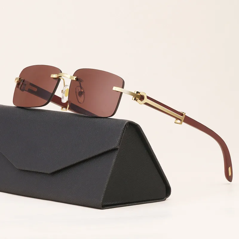 

Shades 2021 Sun Glasses Women Wholesale Men Fashion Newest Rimless Sunglasses