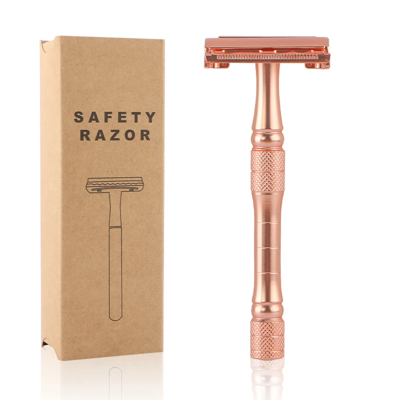 

Safety Razor Eco-friendly Double Edge Brass Handle Classic Shave Reusable Single Blade Razor