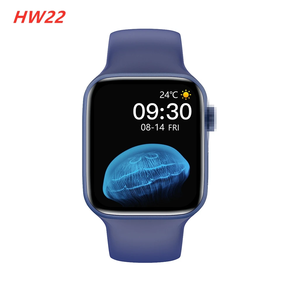

2021 Newest HW22 smart watch series 6 smart watch with knob function password games Hiwatch 6 smart watch hw22, 5 colors