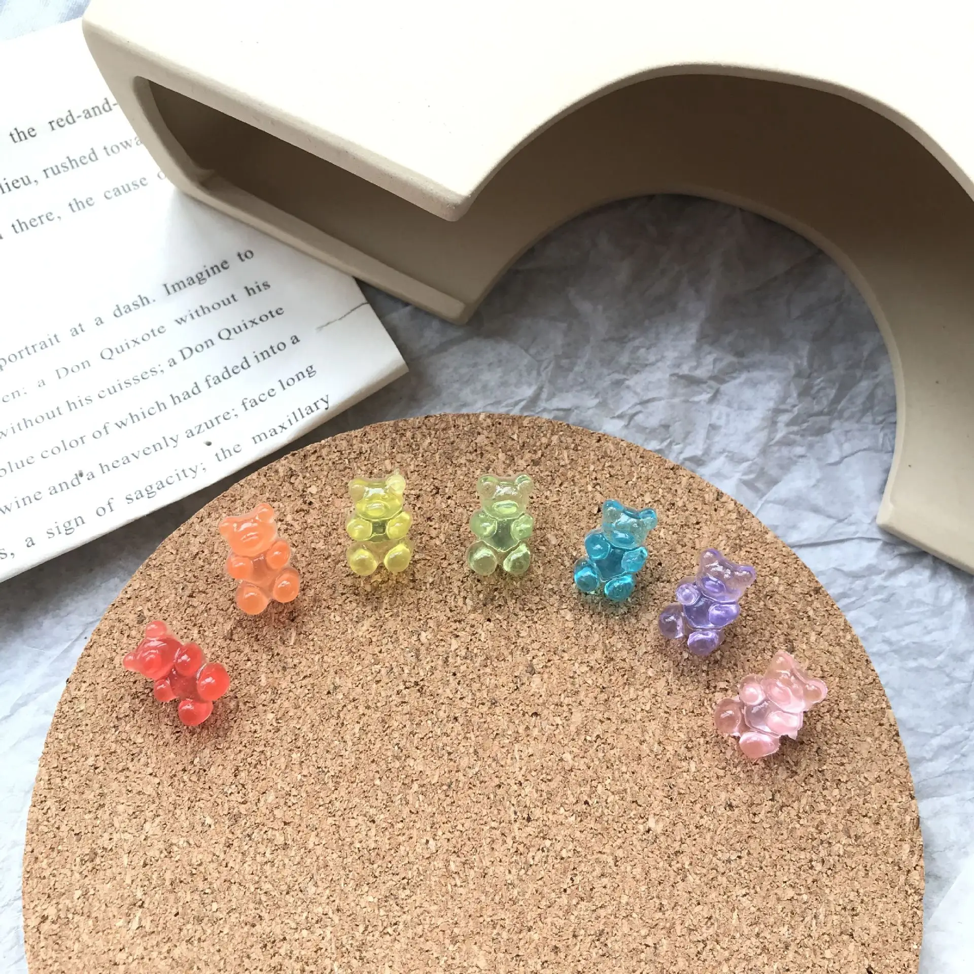 

Cartoon Style Teddy Bear Earrings, Women Stud Earrings Acrylic
