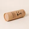 Wholesale high quality cylinder box custom rough kraft paper box for packaging