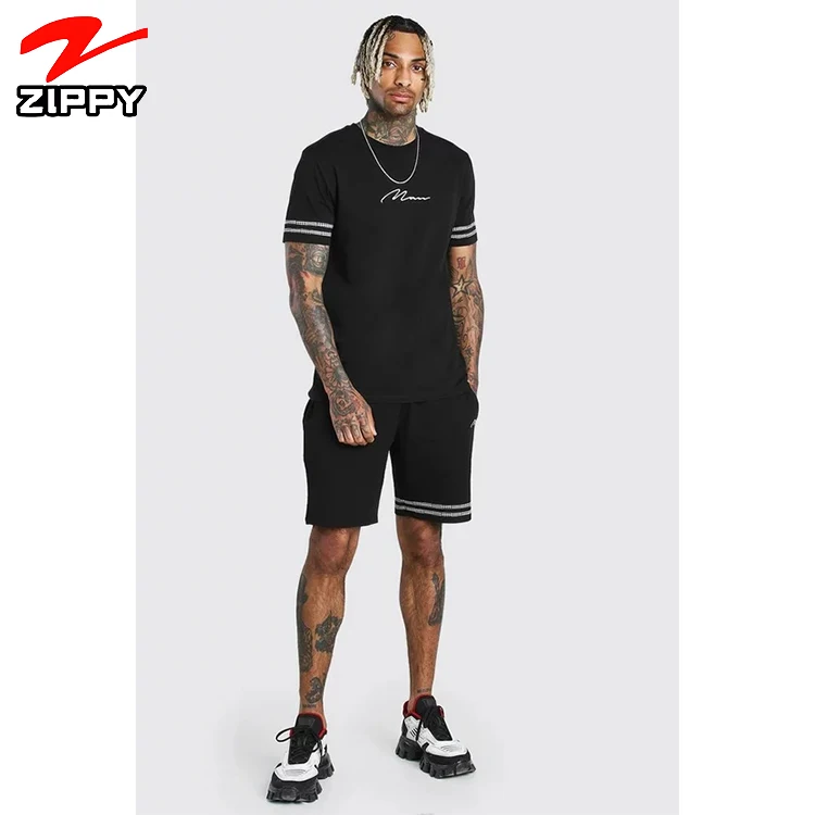 

2021 Plain wholesale t shirts short set sweat 2 piece set mens t shirt and shorts sets washed oversize 100% cotton men tshirt, Customized color